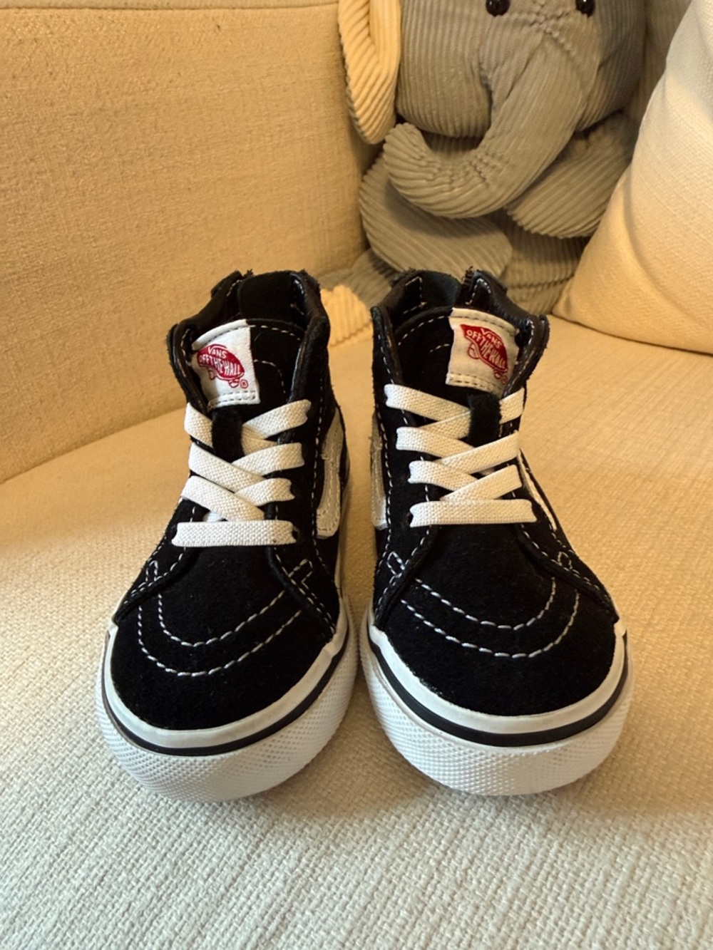 Vans Kids Black and White Classic High-Top Sneakers